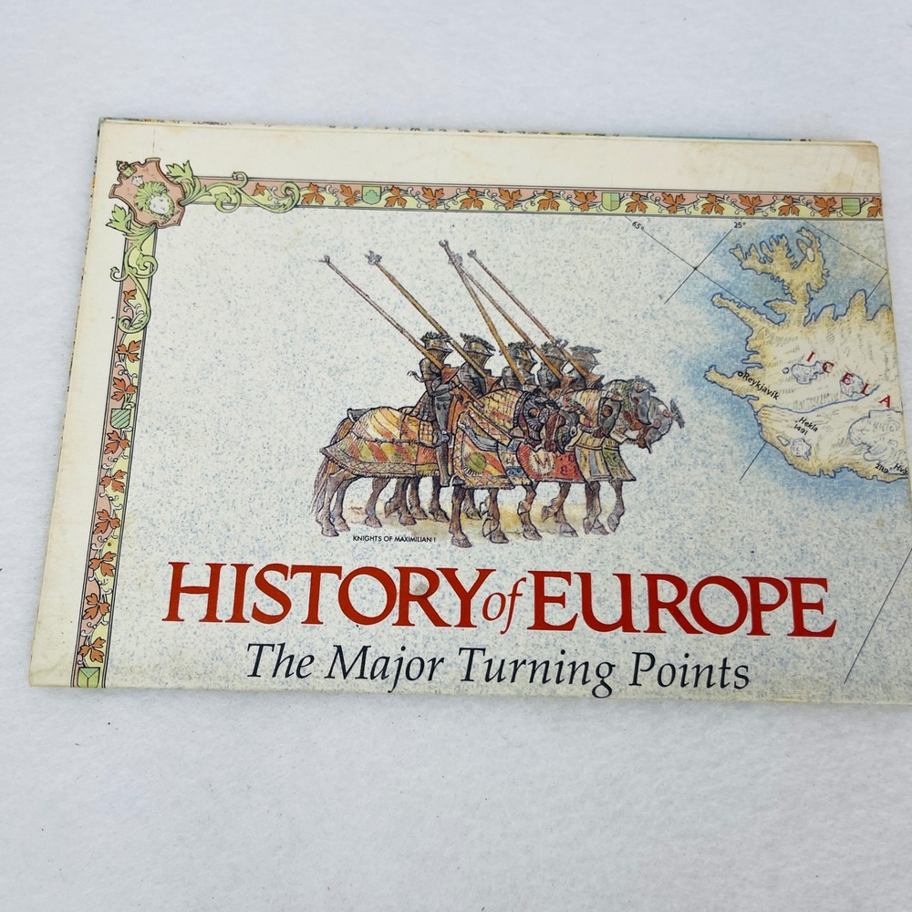 Vintage 1983 National Geographic History of Europe Major Turning Points Map